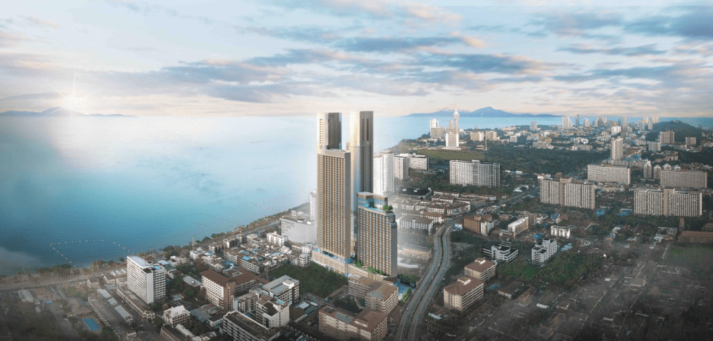 Skypark Lucean Jomtien Pattaya aerial view