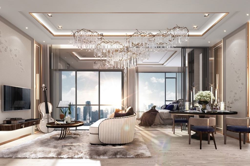 The Address Siam-Ratchathewi living room