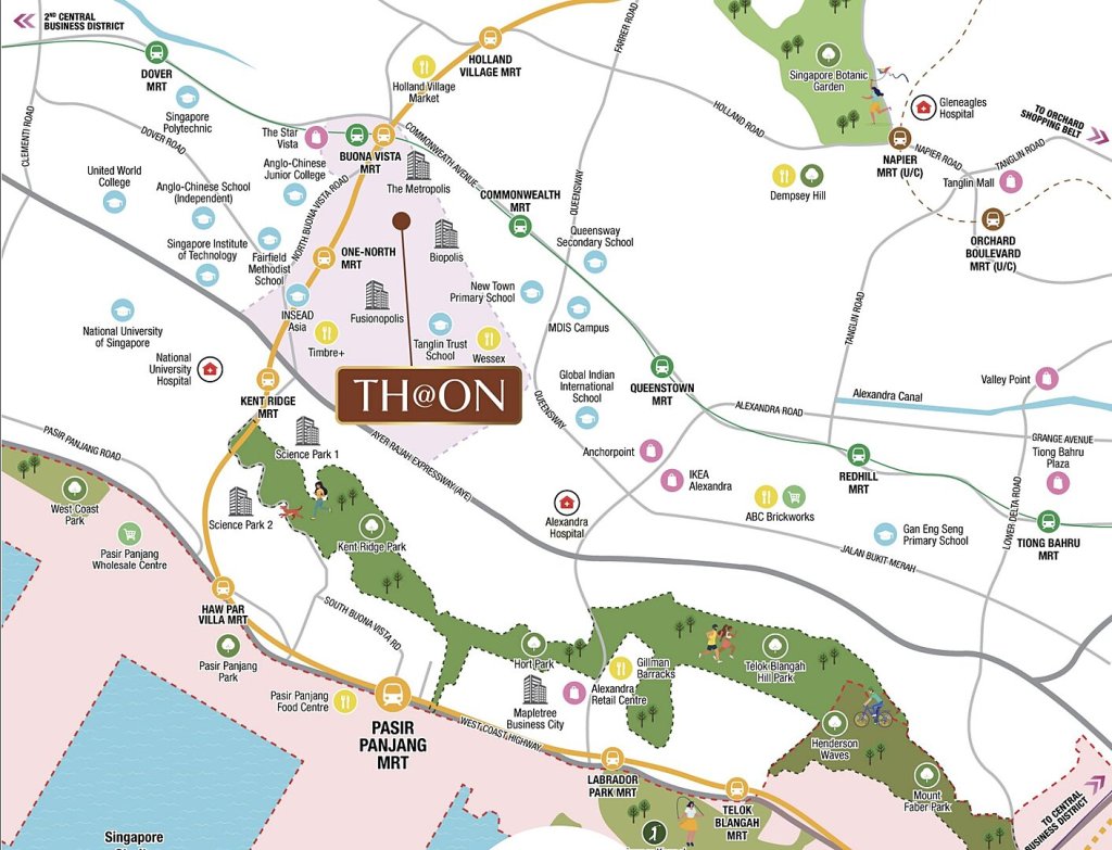 the hill @ one north location map