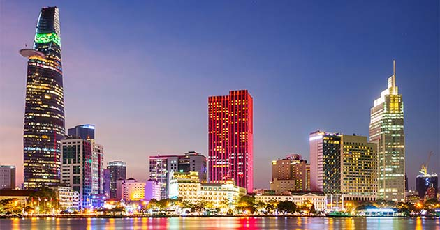 Ho Chi Minh City night view